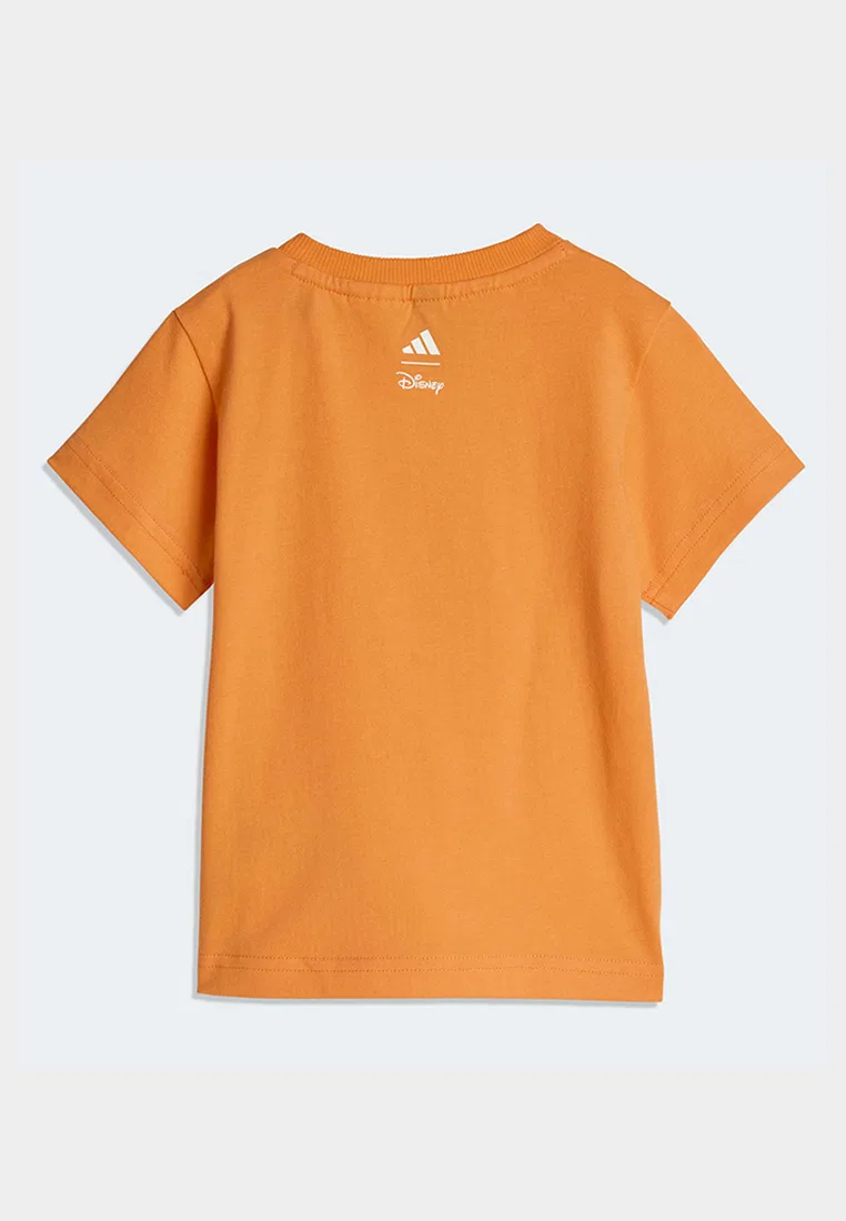 Детский комплект футболка и шорты, с Микки Маусом, Disney x ADIDAS, белый/оранжевый — фото 3