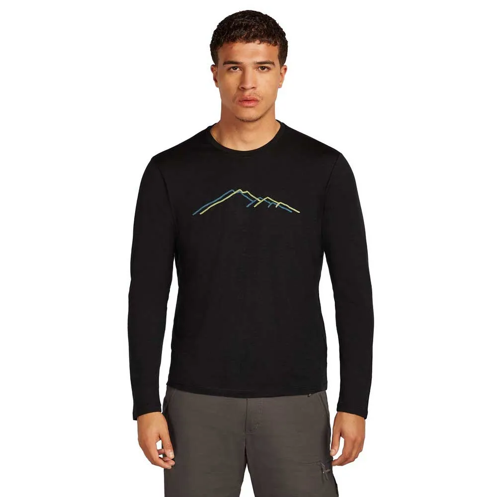 

Футболка с длинным рукавом Icebreaker Merino 150 Tech Lite Rainer Ridge, черный