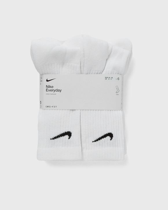 

Носки Nike Everyday Cushioned Training Crew Socks (6 Pairs), белый/черный