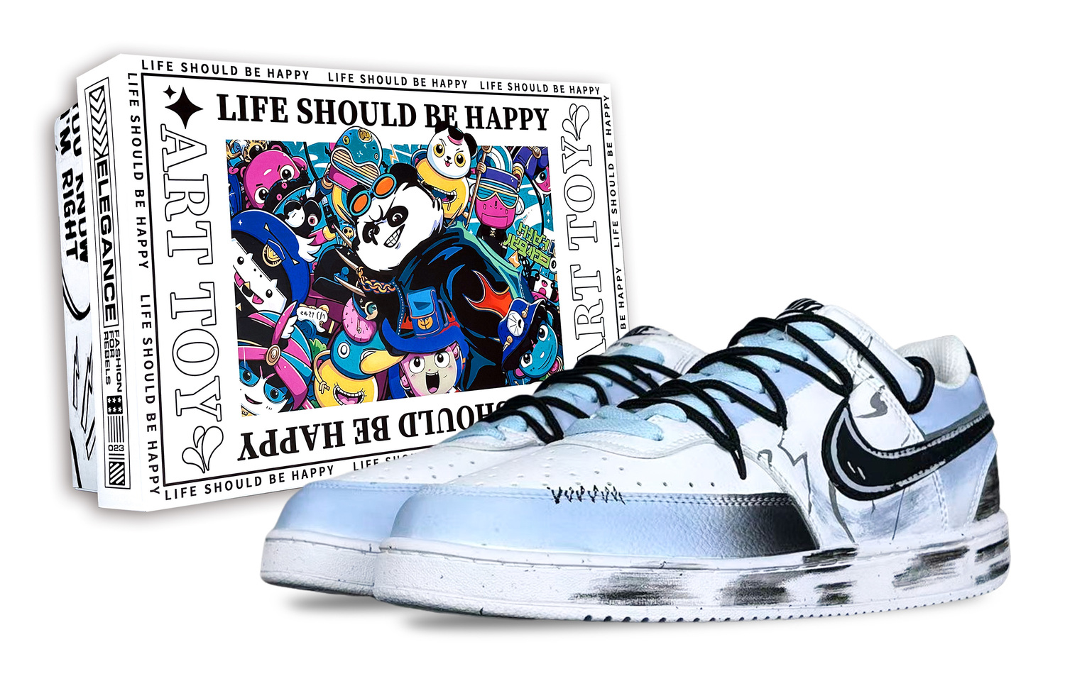 

Nike Кроссовки Court Vision 1 мужские низкие Blue/Black