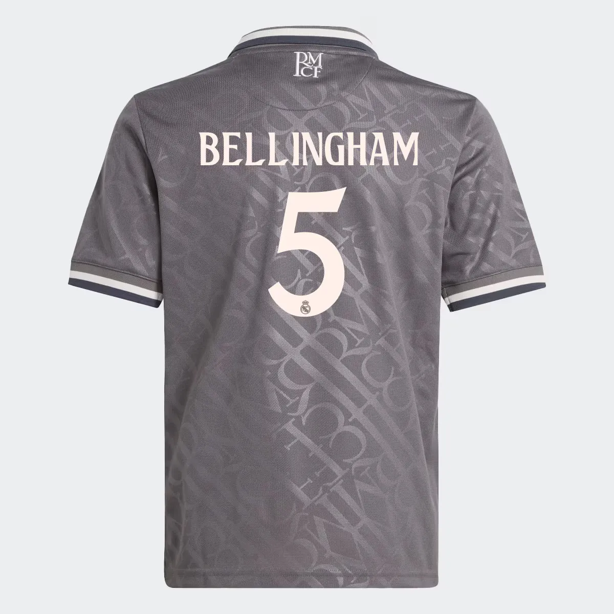 

Реал Мадрид CF 3-й комплект детская футболка 2024-2025 Bellingham 5 Adidas, коричневый