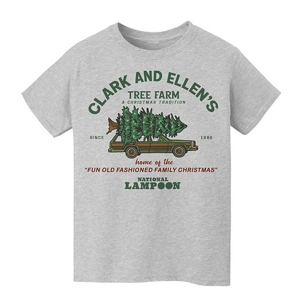 Футболка с принтом Clark and Ellen's Tree Farm из фильма «Рождественские каникулы» National Lampoon's для детей 8-20 Licensed Character
