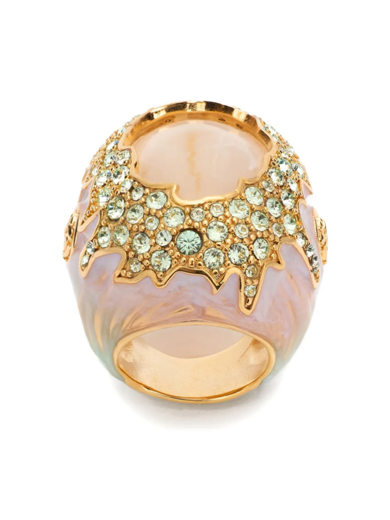 

Кольцо с кристаллами Roberto Cavalli, золотой