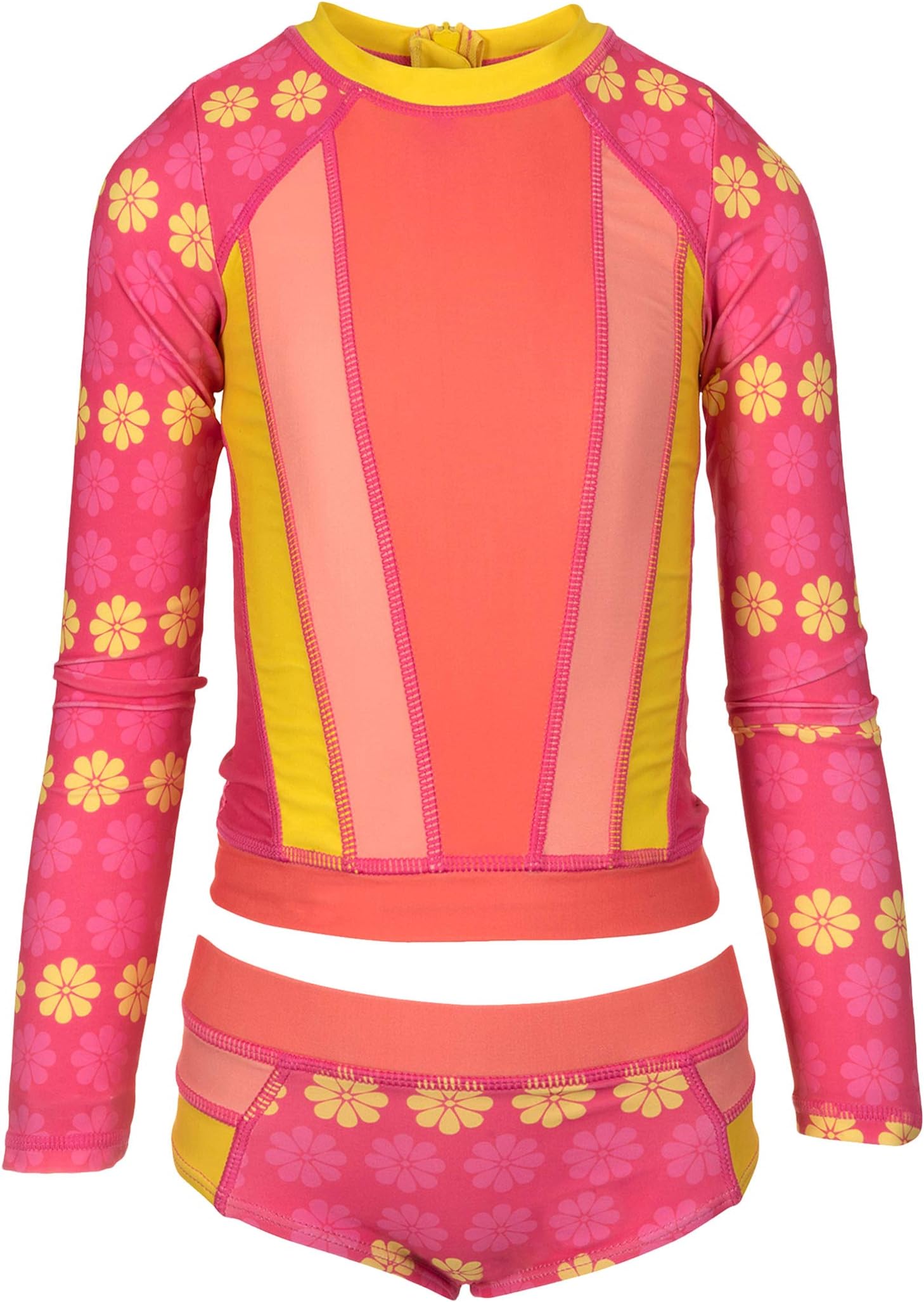 

Купальник Appaman Kids Sunflower and Color-Block Solana Rashguard Set, цвет Sunshine Daisy