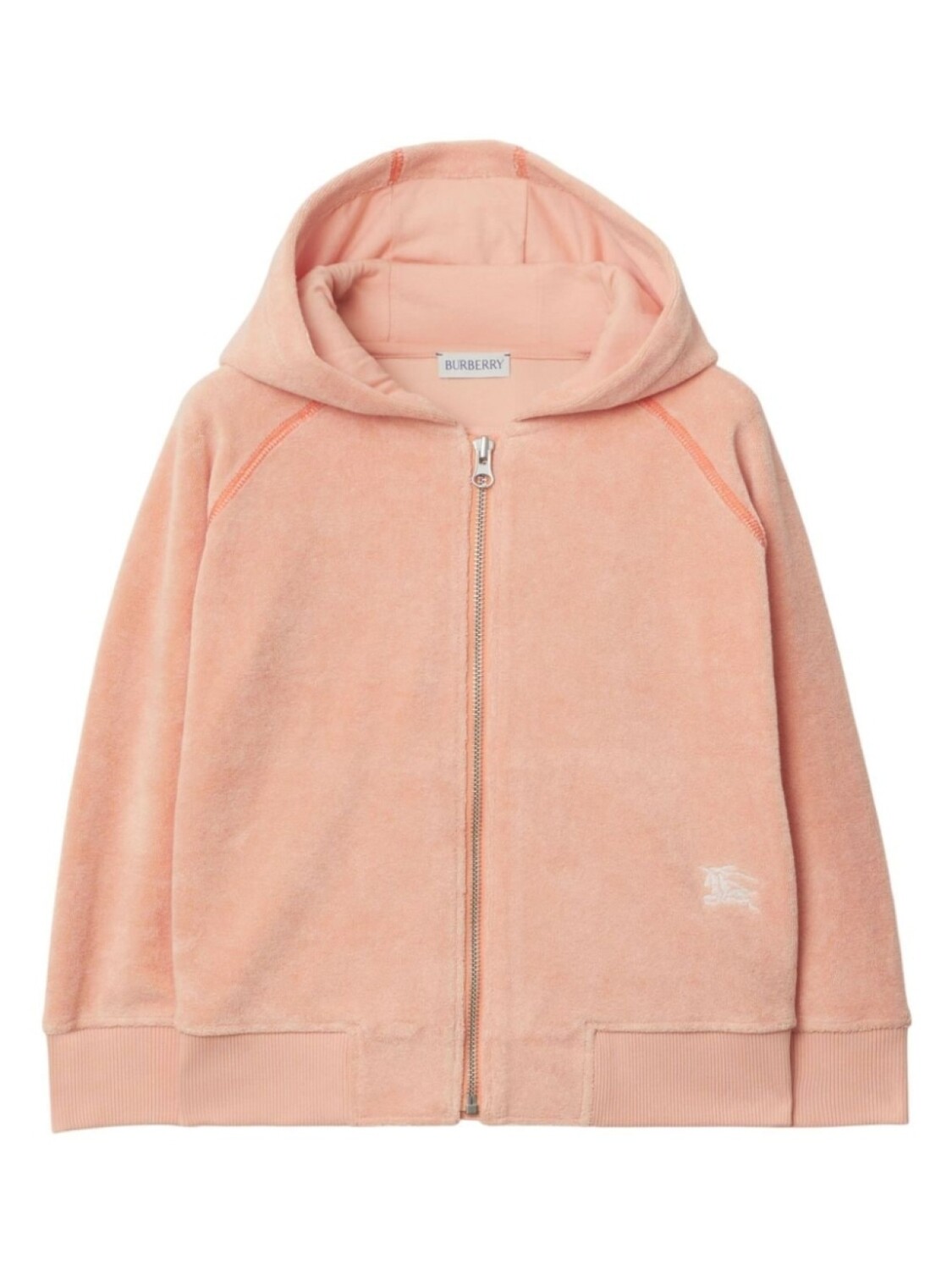 

Burberry Kids махровое худи с вышитым логотипом, розовый