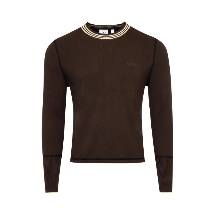 

Топ Adidas adidas x Wales Bonner Long-Sleeve Knit 'Dark Brown', коричневый