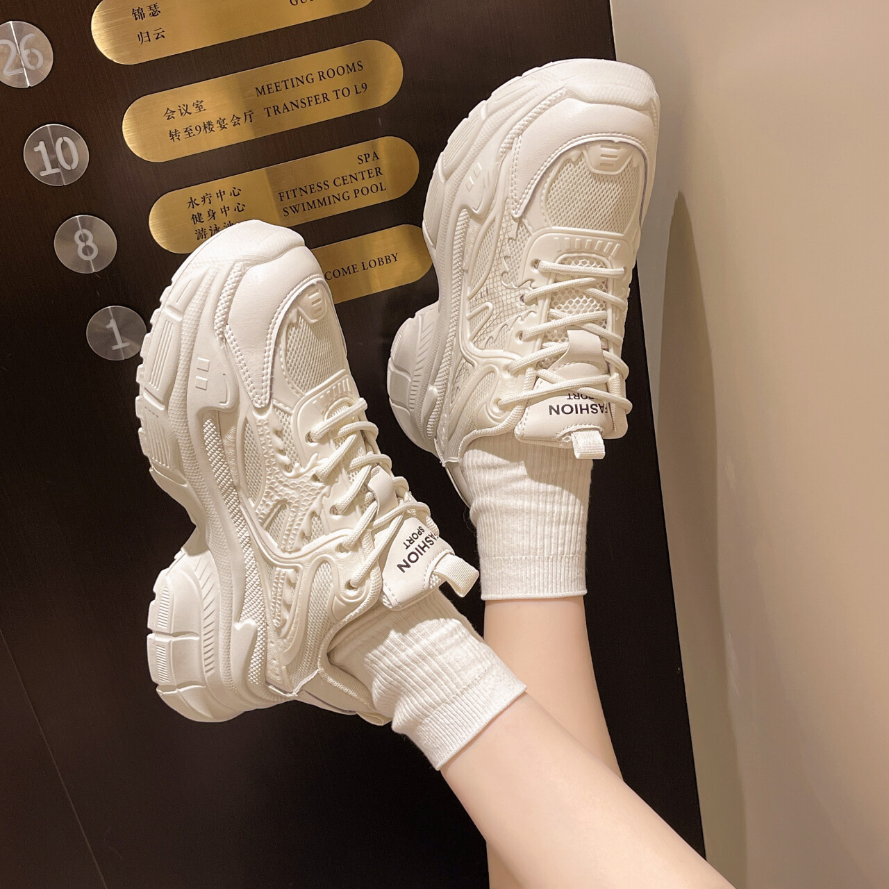 

Кроссовки MXGM Chunky Sneakers Women's Low-Top, черный