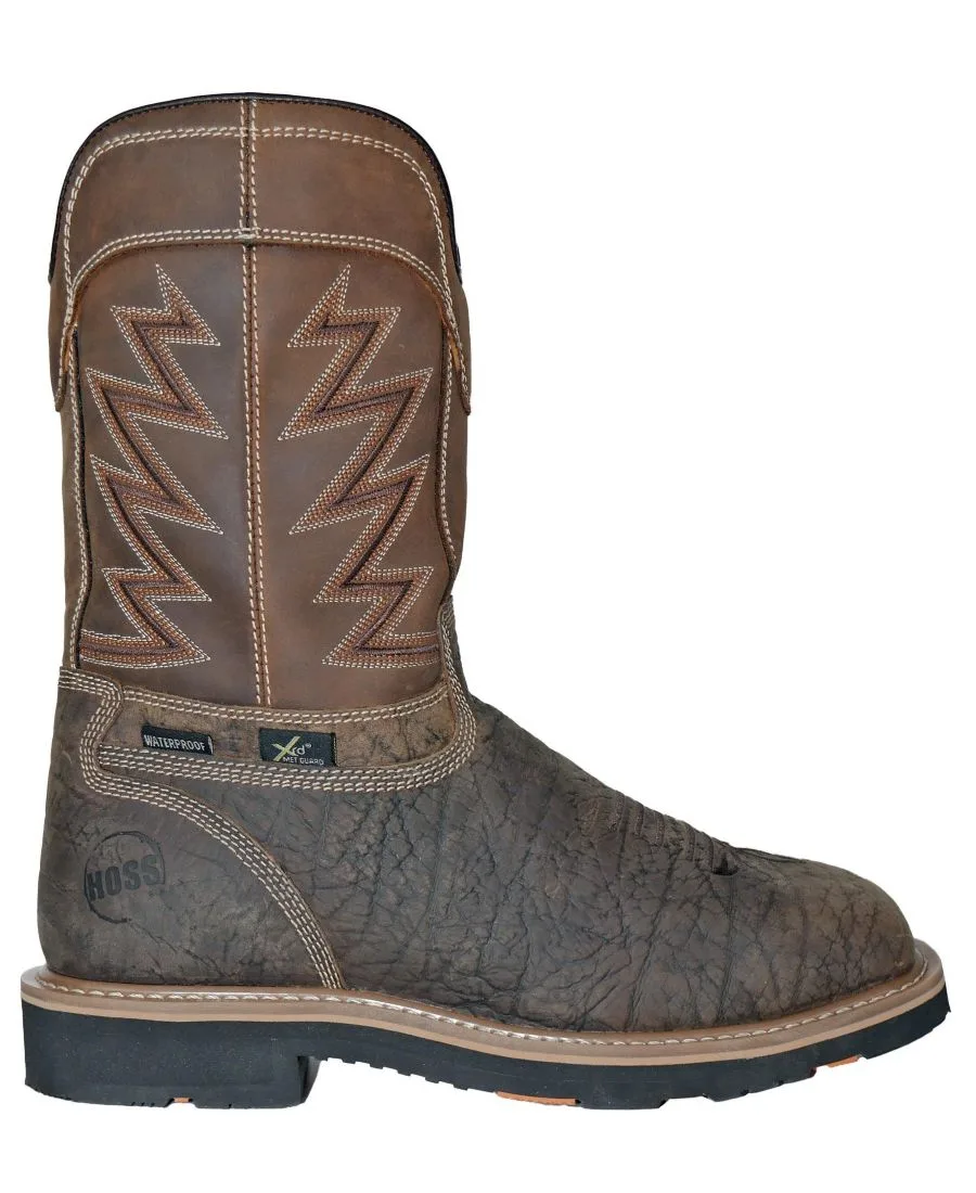 Мужские рабочие ботинки HOSS Fracker с композитным защитным носком Hoss Boot Company, коричневый — фото 2
