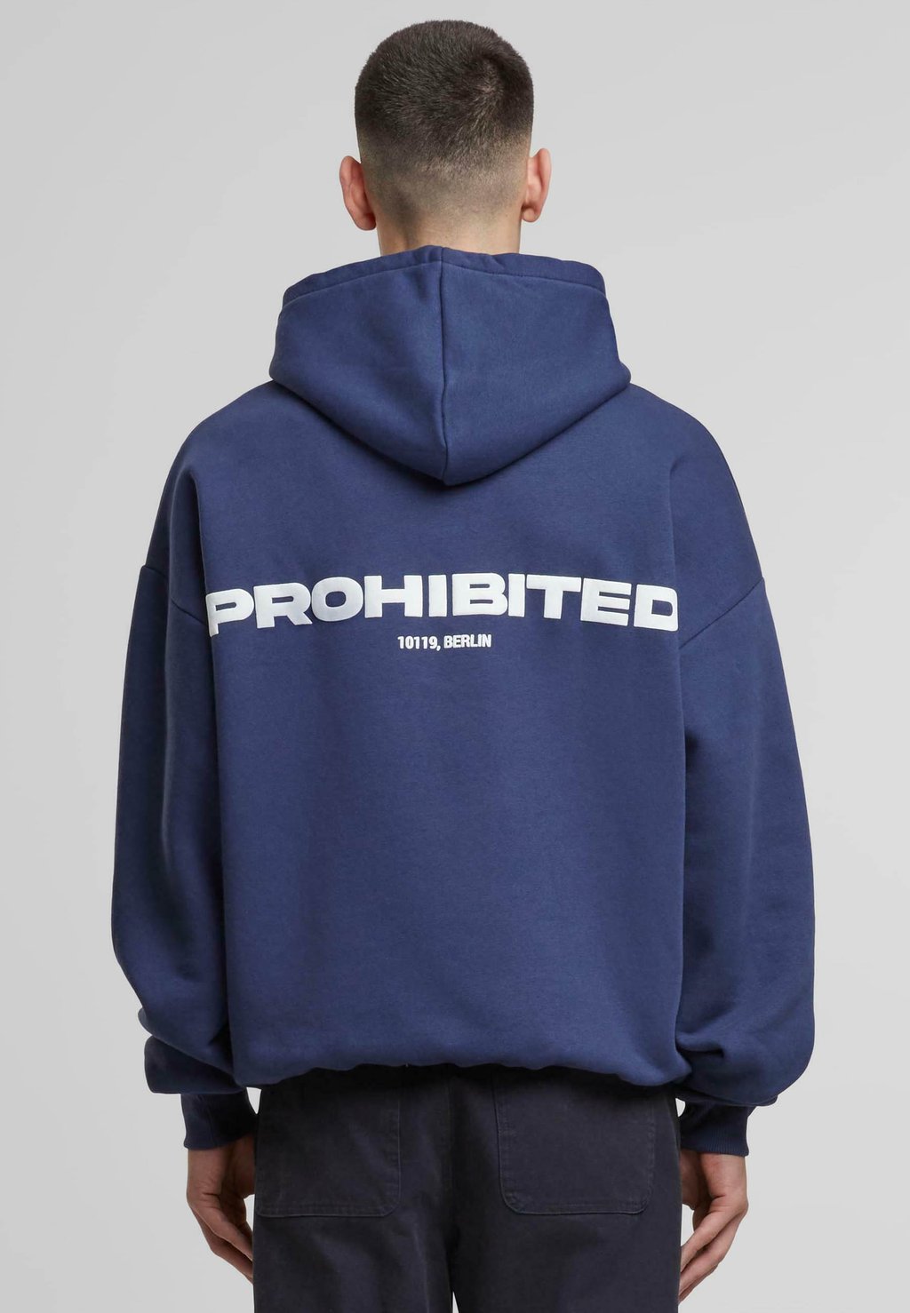 

Толстовка Hoodie PROHIBITED, темно-синий