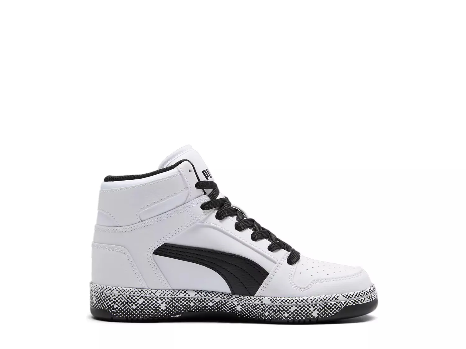 Высокие кроссовки - детские Puma, White/Black — фото 2