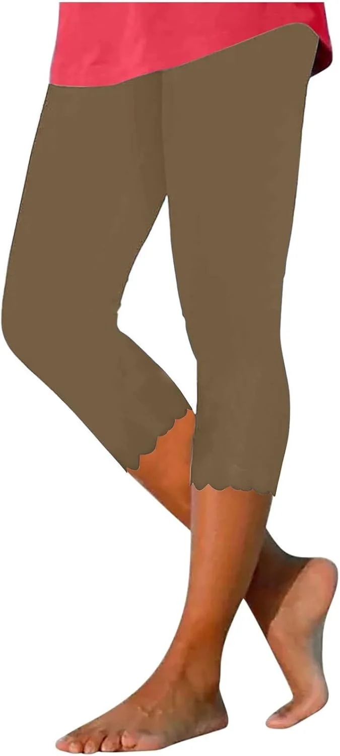 

Женские капри с эластичным поясом и эффектом контроля живота