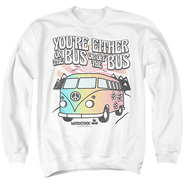 

Мужской свитшот с принтом Woodstock on the bus Licensed Character, Коричневый, Мужской свитшот с принтом Woodstock on the bus Licensed Character