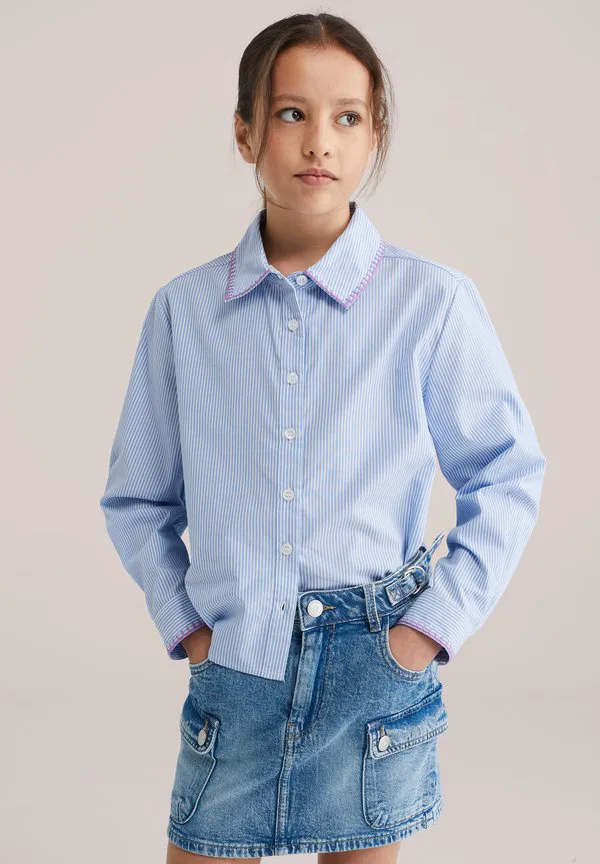 Блузка на пуговицах We Fashion, Light Blue