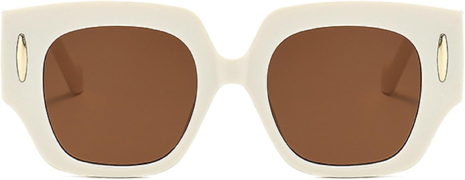 

Модные большие женские квадратные солнцезащитные очки в винтажном стиле с леопардовым принтом, коричневые, с защитой от УФ-излучения UV400, стильные мужские черные солнцезащитные очки N45 mincl, Beige Brown