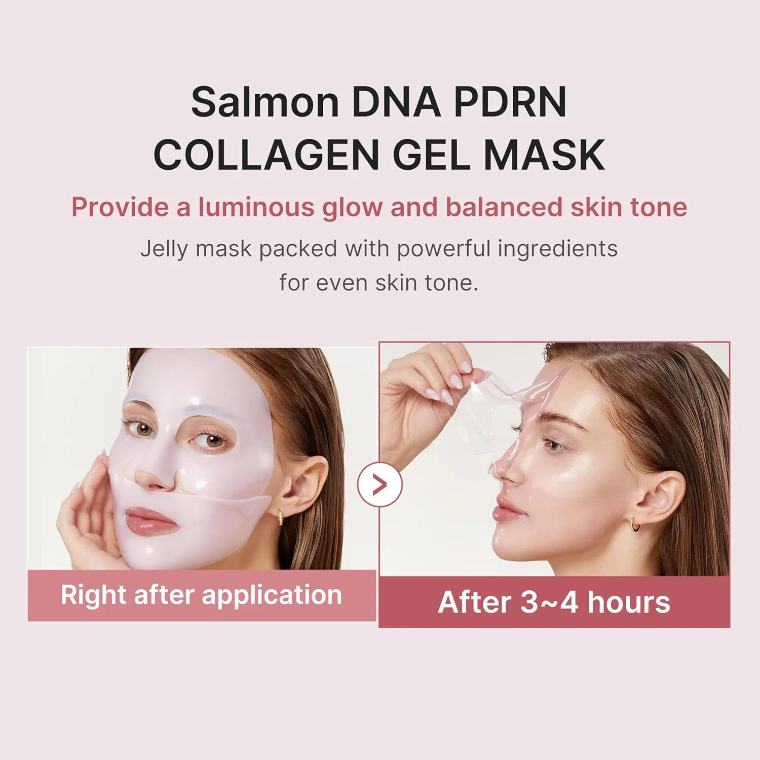 Маска для лица Medicube — Ночная Salmon DNA PDRN Pink Collagen Jelly Gel Mask — фото 4