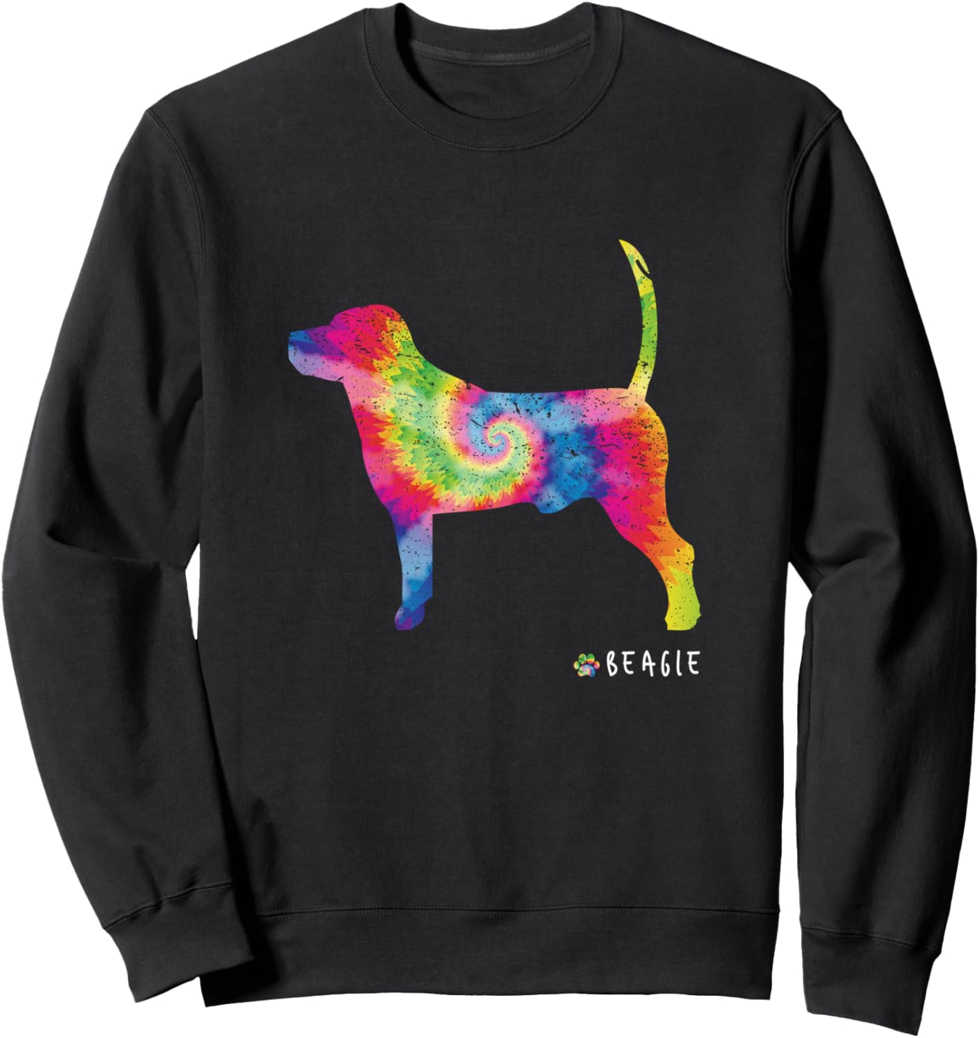 

Толстовка в стиле хиппи с принтом «Любитель биглей, милый щенок, хозяин собаки» Hippie Trippy Tie-Dye Beagle Owner, черный