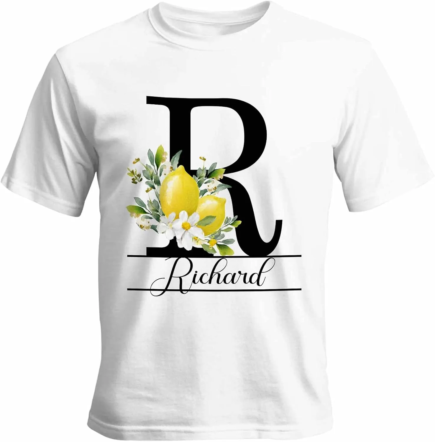 

Футболка с именем или текстом, Unisex Cotton Round Neck, Lemon R Vaxbryntel