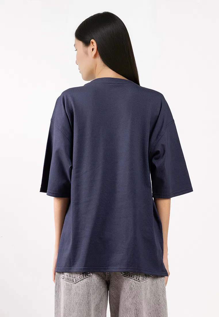 Футболка с логотипом, свободный крой, Calvin Klein Jeans, чернильный — фото 2
