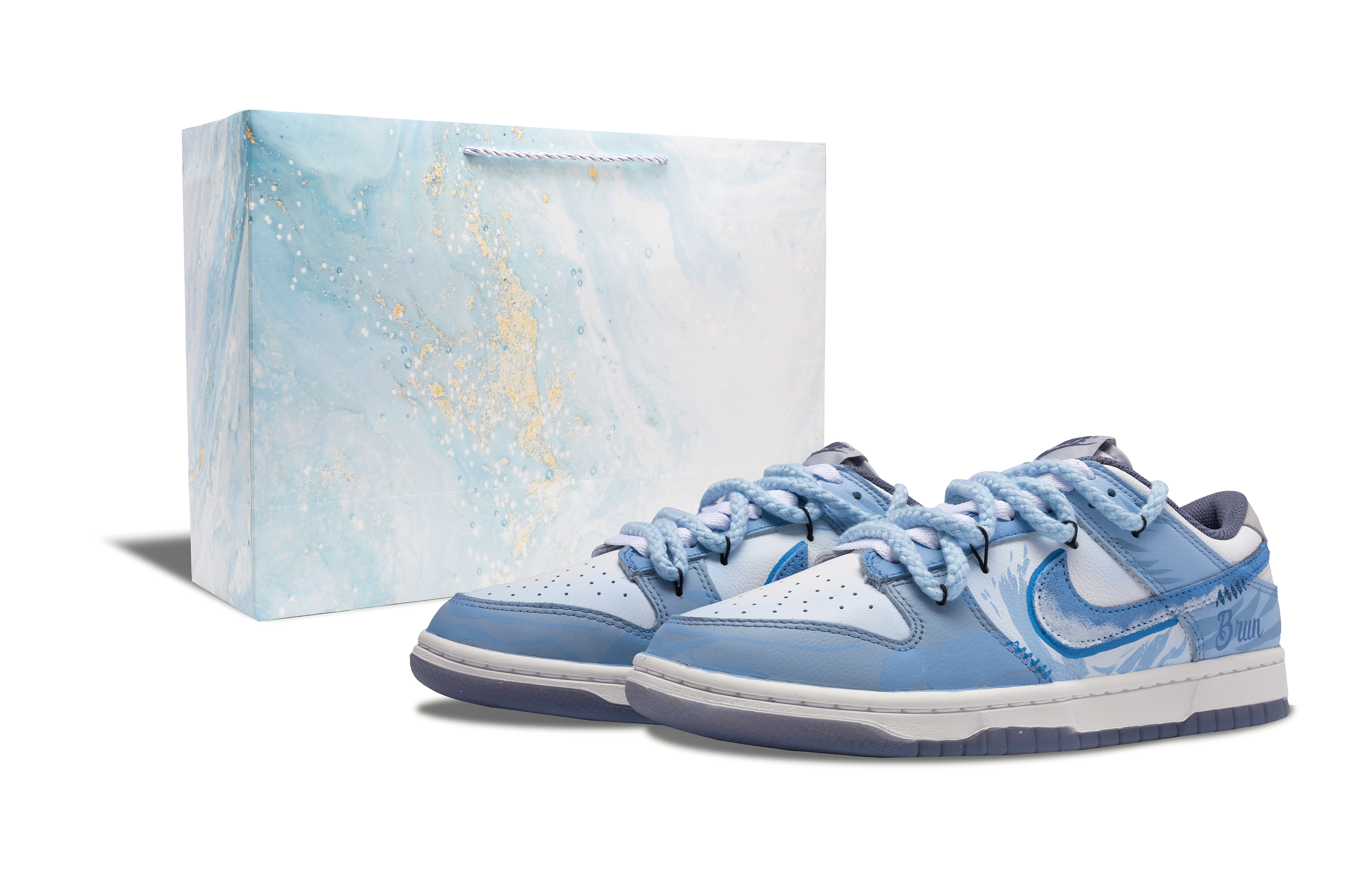 

Nike Кроссовки для скейтбординга Dunk с низким верхом, износостойкие, синие, мужские