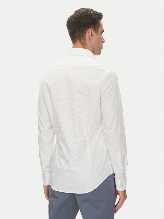 Рубашка облегающего кроя LV019EU005 Calvin Klein, белый — фото 3