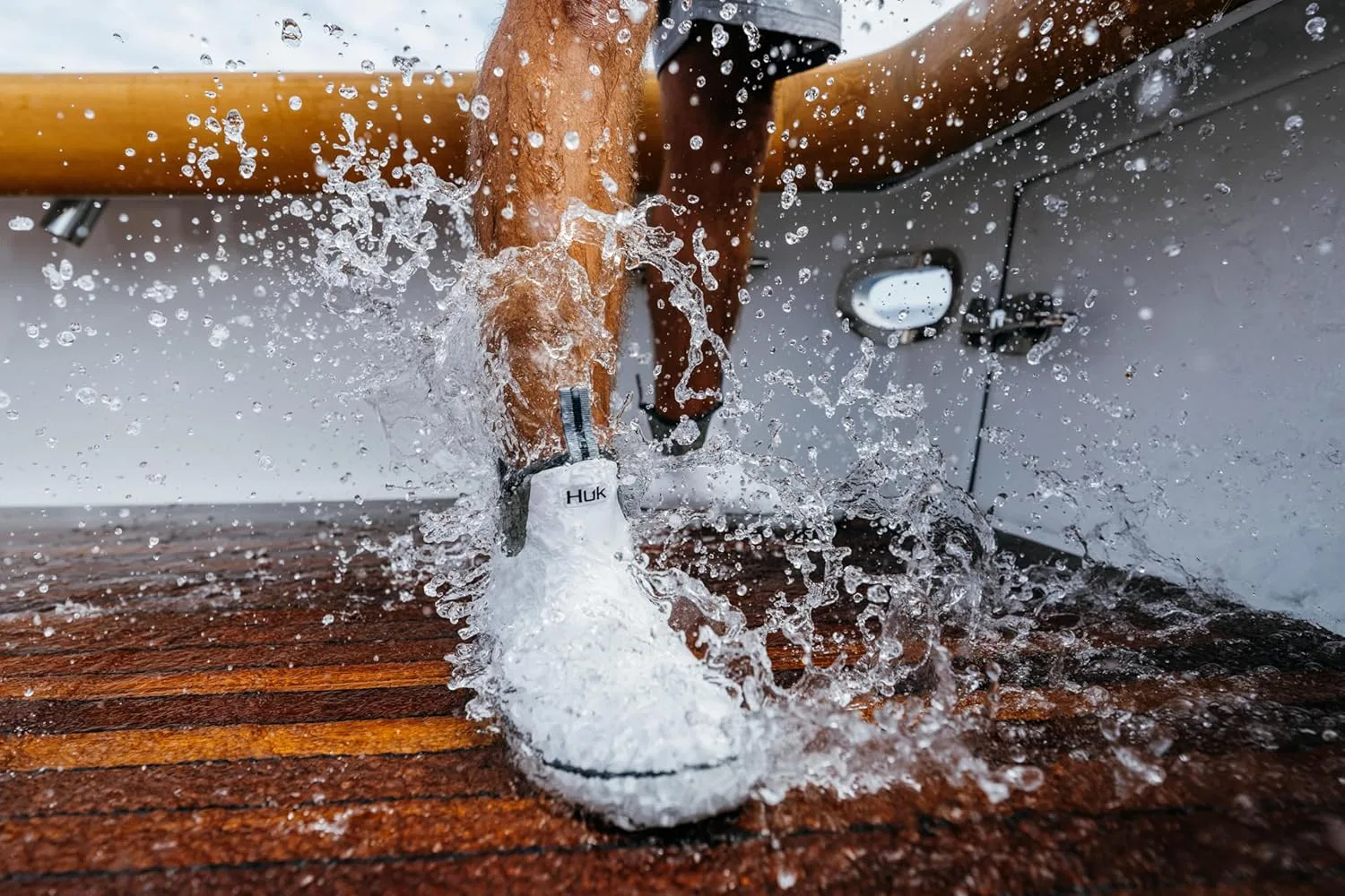 Мужские ботинки HUK Rogue Wave, высокоэффективные рыболовные и палубные ботинки, Solid White — фото 2