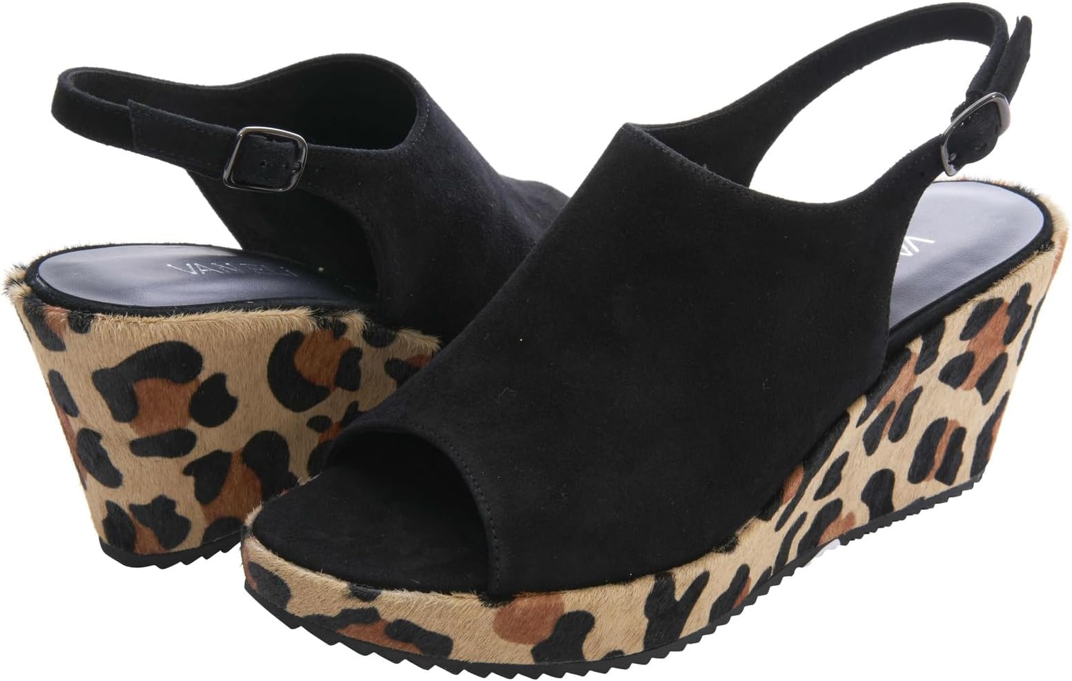 Сандалии Vaneli Liza, цвет Black Suede/Camel Jag Hc