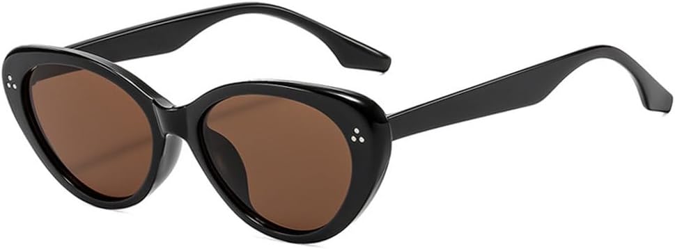 

Круглые солнцезащитные очки в стиле панк с заклепками, защита от ультрафиолета UV400, для женщин и мужчин, для занятий спортом на открытом воздухе и путешествий UYPTK, Black-brown