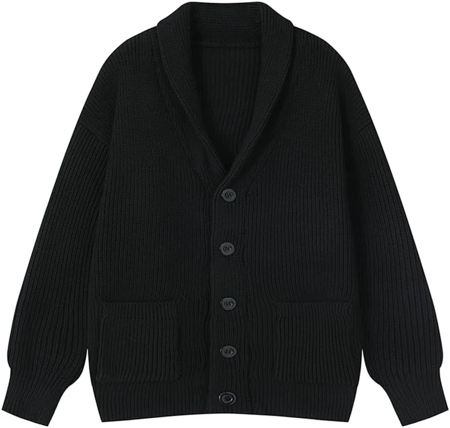 

Мужской кардиган с воротником V-образной формы и кабельной вязкой PRTM EGO