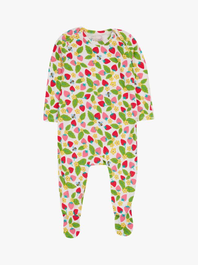 

Детское платье с легким принтом babygrow Frugi, белый/разноцветный