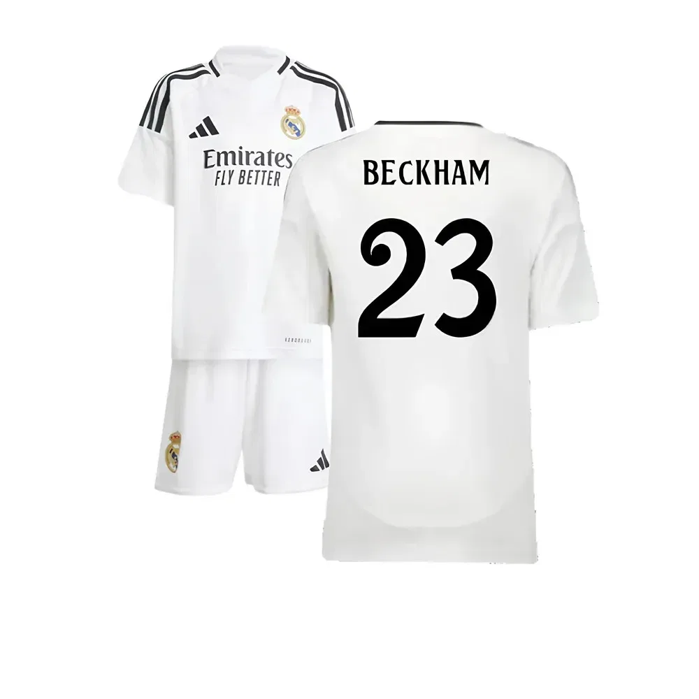 Детский мини-комплект Real Madrid 2024-25 с номером Бекхэма, белый