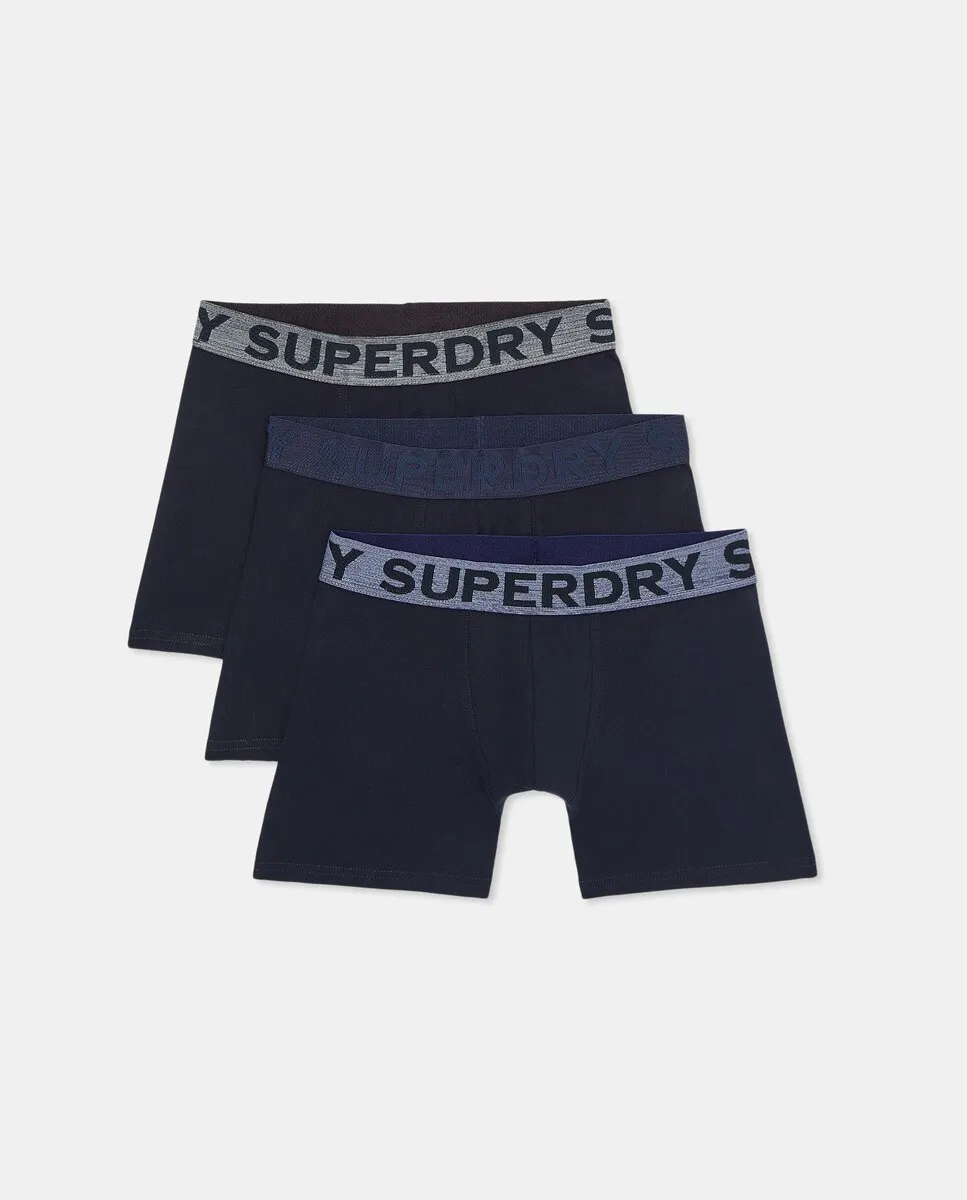 

Комплект из 3 трусов-боксеров из органического хлопка Superdry, синий