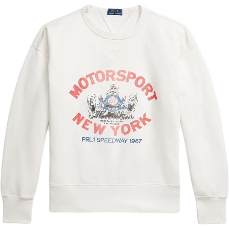 

Моноспортивный принт свитшот Polo Ralph Lauren, белый