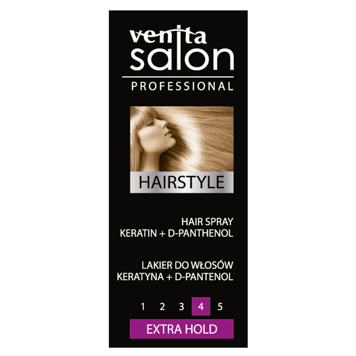 Лак для волос экстра фиксации с кератином Venita Salon, 75 мл — фото 2