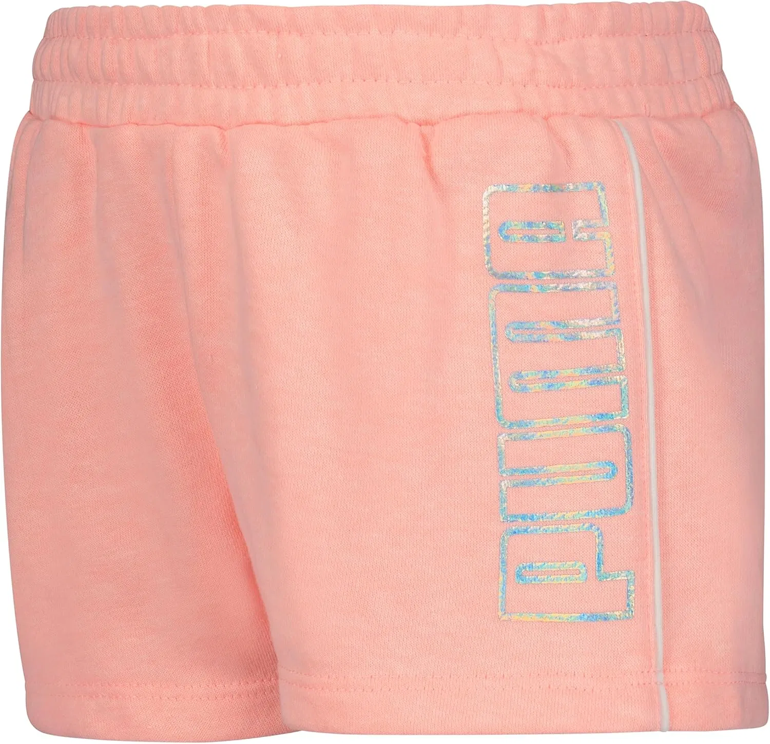 Детские шорты Puma из хлопка с французской махровой тканью, Peach Foil — фото 3
