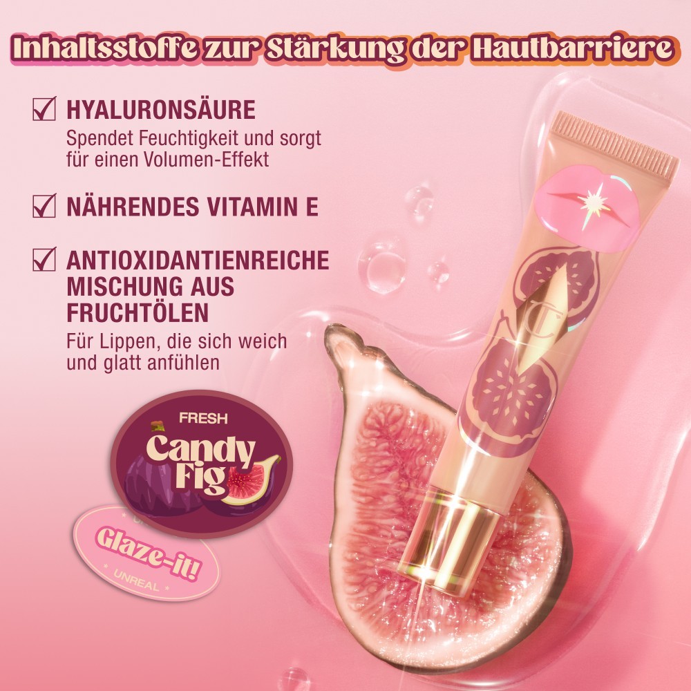 Бальзам для губ Charlotte Tilbury — Масло для губ unreal lips healthy glow nectar , candy fig, объем, 14 мл — фото 4
