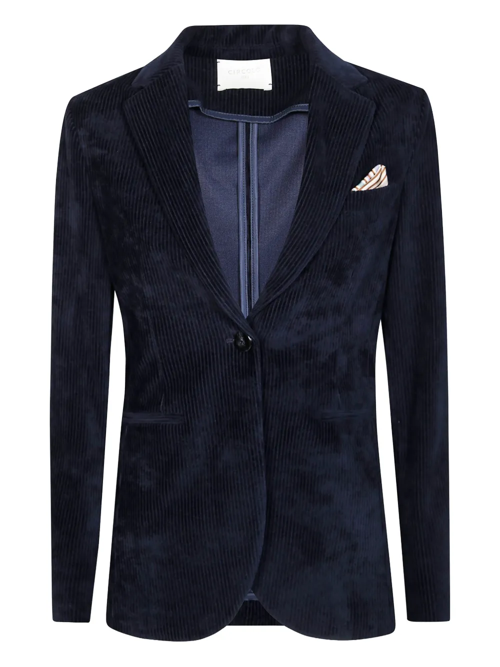 

Вельветовый бархатный пиджак Circolo 1901, синий