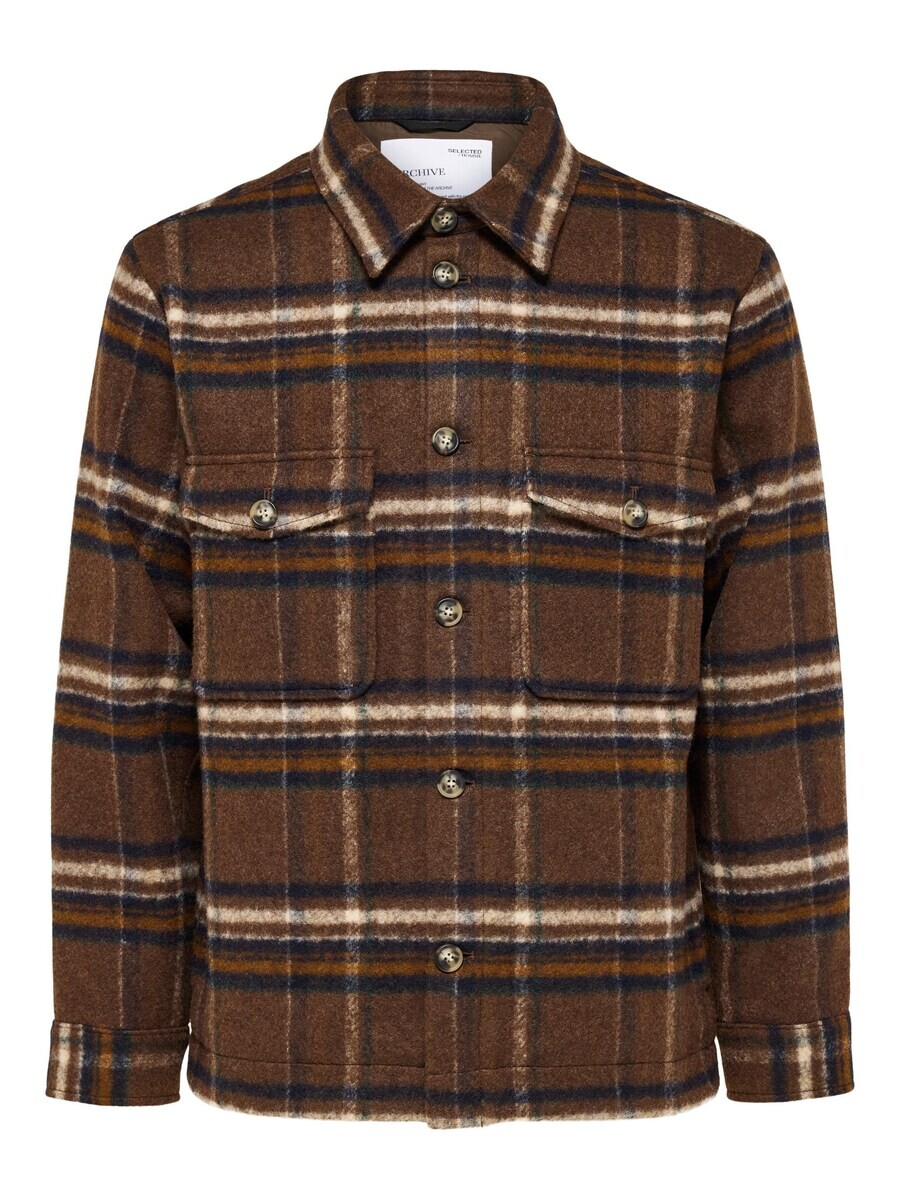 

Лонгслив SELECTED HOMME Shirt SLHARCHIVE, темно-коричневый