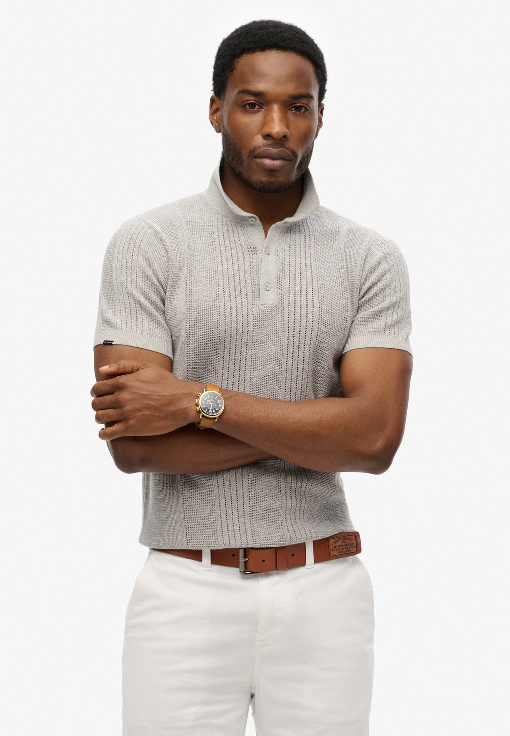 

Рубашка поло SHORT SLEEVE Superdry, серый