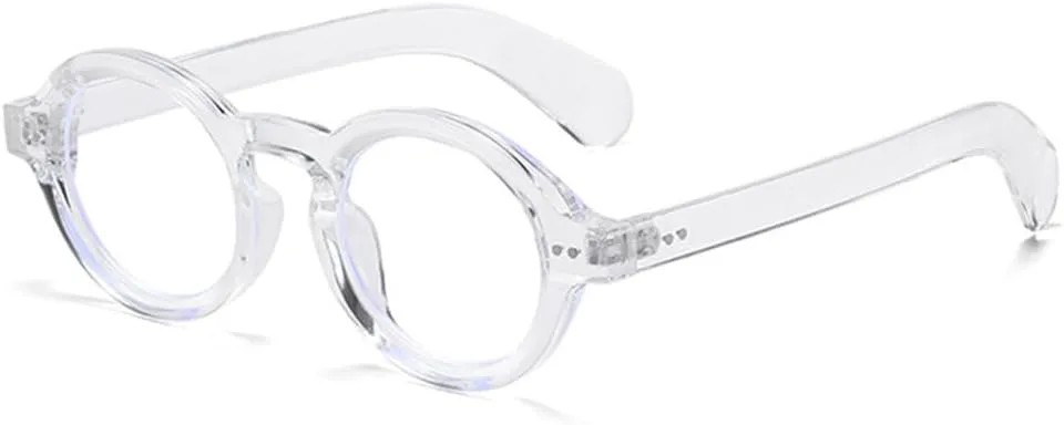 

Ретро круглые солнцезащитные очки для женщин, модные очки с заклепками, мужские панк-очки, солнцезащитные очки UV400 с леопардовым принтом MTZJH, Transparent Clear