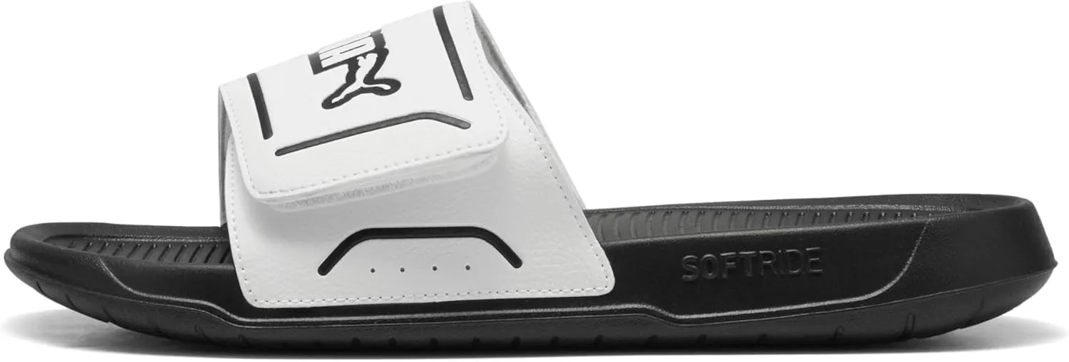 Сандалии PUMA Royalcat Comfort 2, унисекс, мужские и женские, для плавания, белый/черный — фото 4