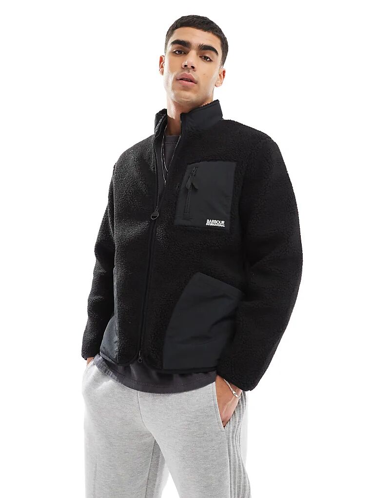 

Флисовая кофта Adams oversize черного цвета Barbour International