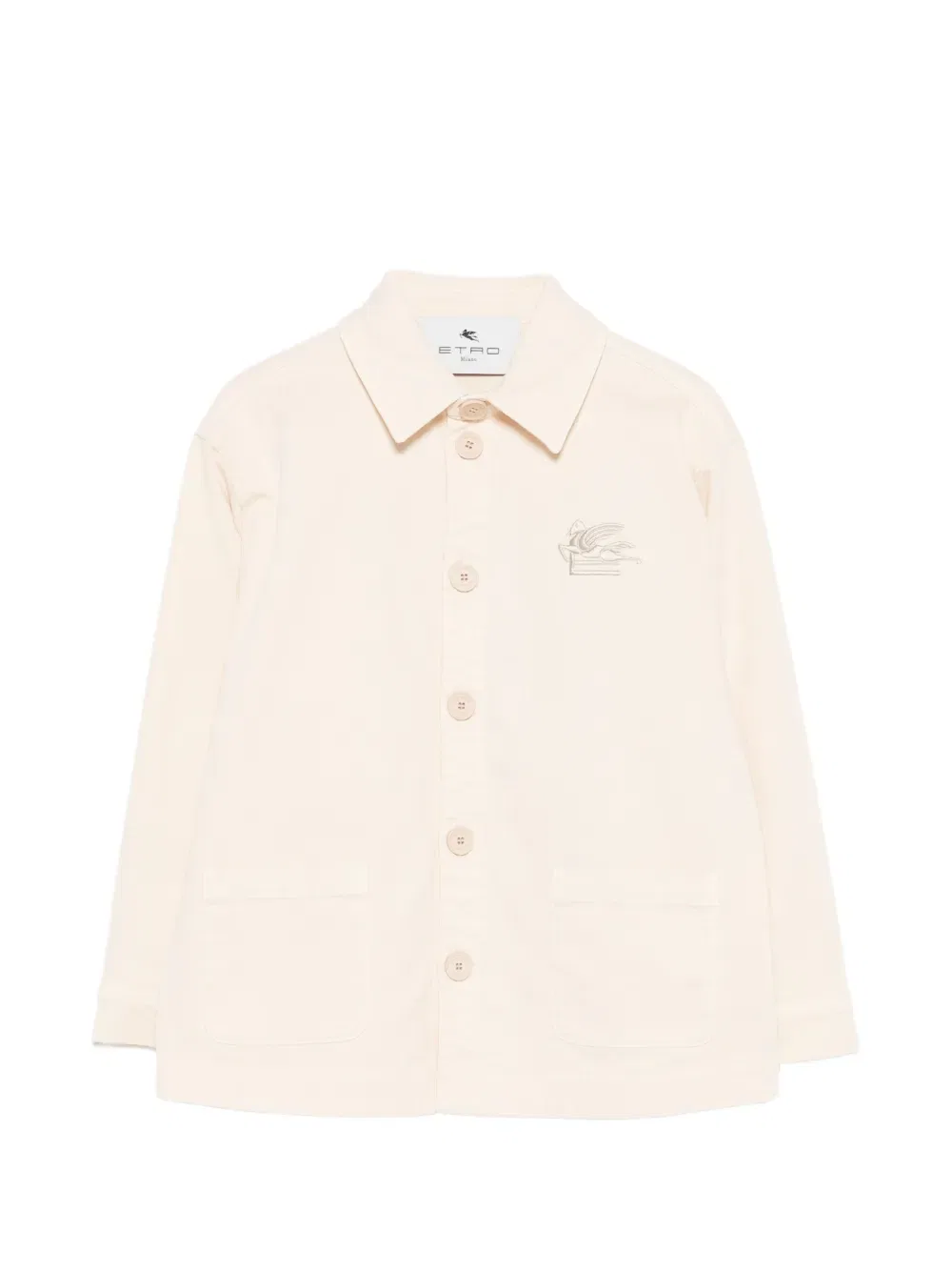 Куртка с вышивкой «Пегас» Etro Kids, нейтральный