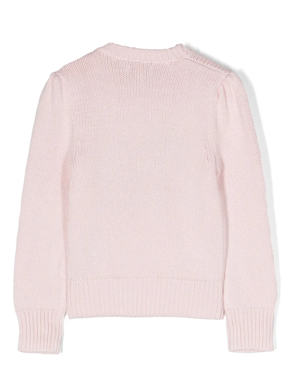 Свитер с флагом США вязки "интарсия" POLO RALPH LAUREN KIDS, розовый — фото 2