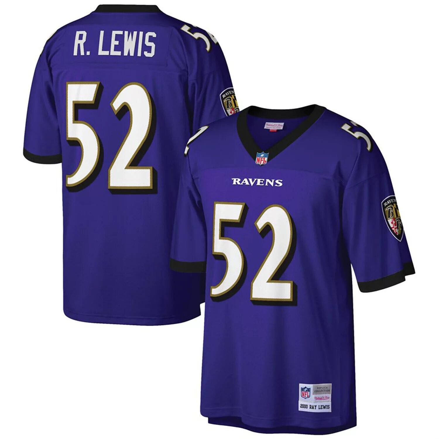 

Мужская футболка Mitchell & Ness Ray Lewis Purple Baltimore Ravens Big & Tall 2000, реплика вышедшего на пенсию игрока