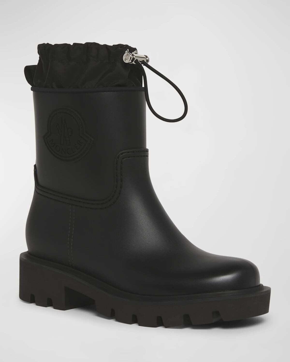 Кожаные непромокаемые ботильоны Kickstream Moncler, цвет Black — фото 3