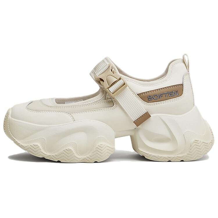 

Кроссовки женские толстые низкие Basto, цвет Beige/Silver/Pink