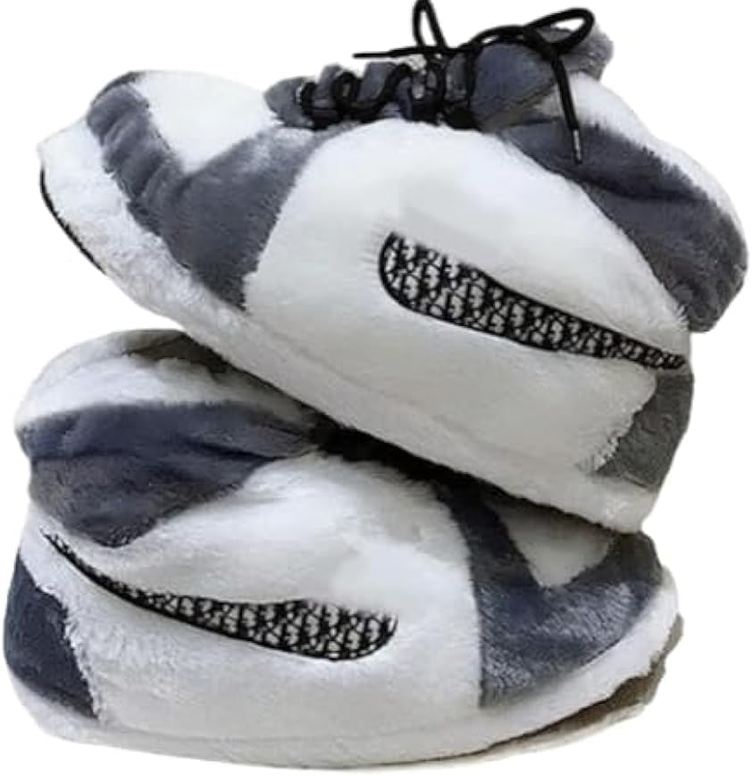 

Домашние тапочки KZK KrazeKickz для взрослых - пушистые шлепанцы для женщин и мужчин - унисекс, серый