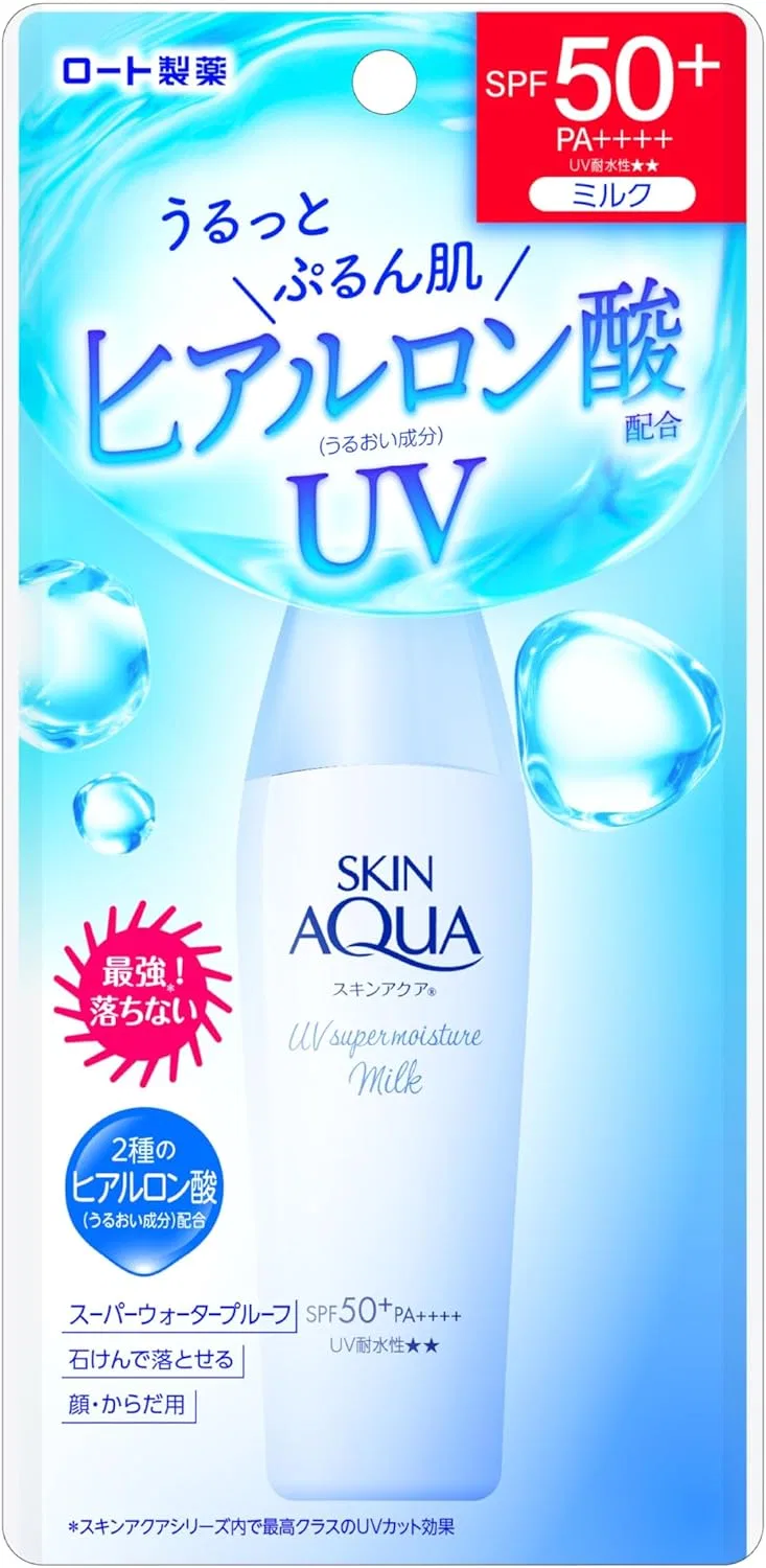 Солнцезащитное молочко Skin Aqua UV Super Moisture Milk, 40 мл, синий
