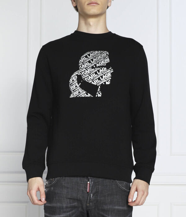 

Толстовка Karl Lagerfeld Regular Fit с принтом логотипа, черный