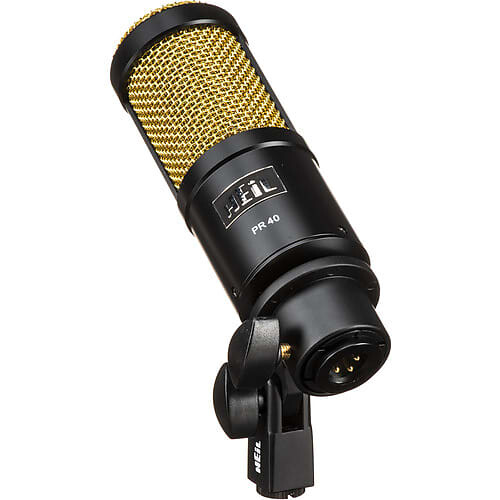 

Студийный микрофон Heil Heil Sound PR 40 Dynamic Cardioid Front-Address Studio Microphone (Black with Gold Screen) 88593679